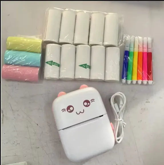 Mini Printer Portable Mini Bluetooth WiFi New Wrong Printer Mobile Phone Photo Title Note Hot Print Pocket Student Error Label Printer cjdropshipping