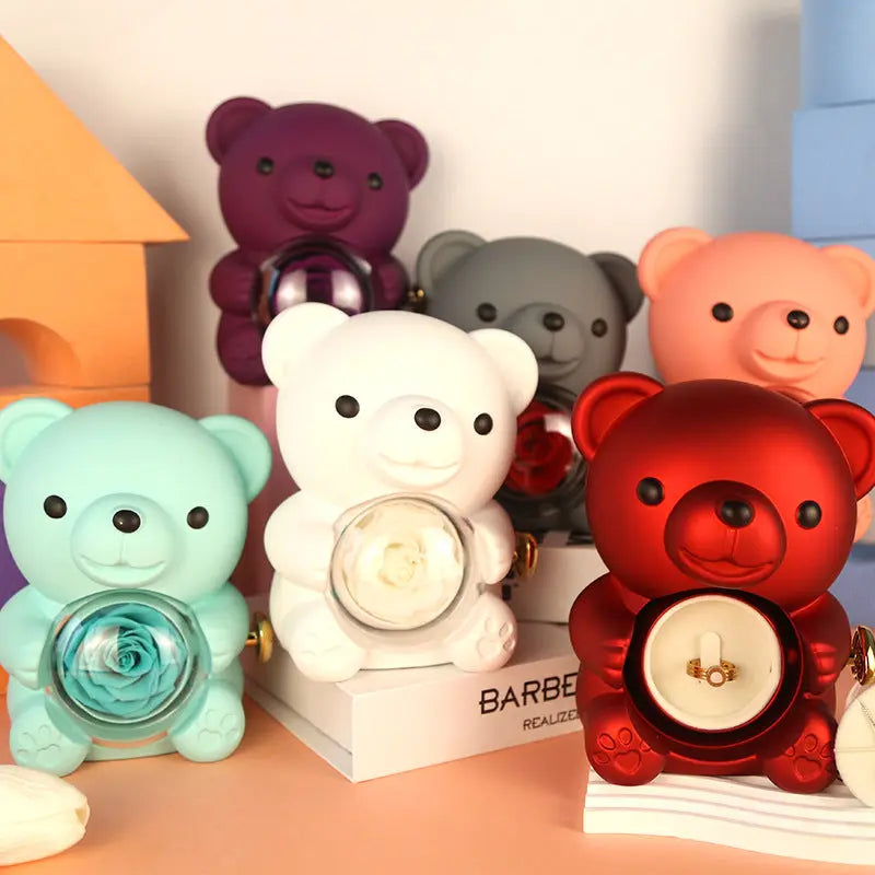 Eternal Rose Teddy Bear Gifts Box With Necklace - Grab Online Now