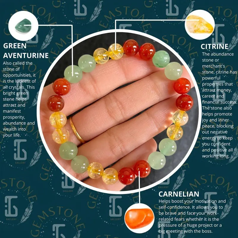 8mm Yellow Beaded Bracelet cjdropshipping