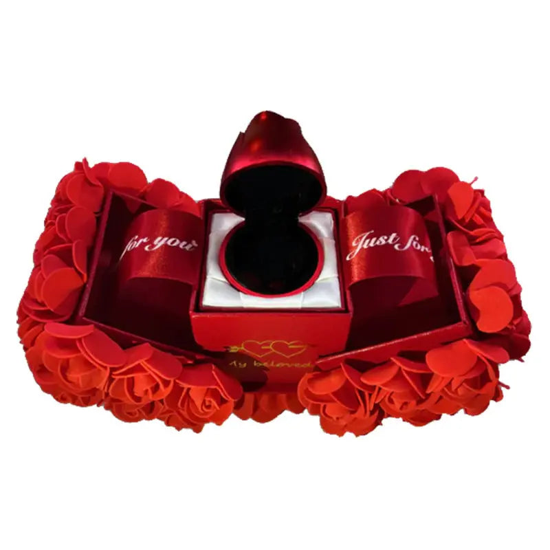 Valentines Day Gift Soap Rose Gift Box Crystal Pendant Necklace Eternal Flower Jewelry Box Set Wedding Birthday Gift For Girlfriend - Grab Online Now