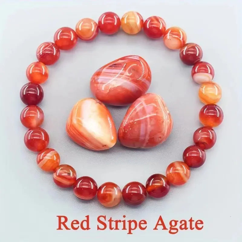 Rose Stone Agate Mixed Colorful Beads Bracelet cjdropshipping