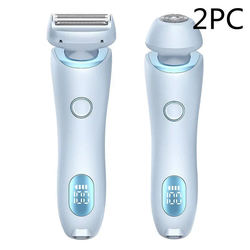 2 In 1 Hair Removal Epilator USB Rechargeable Trimmer Women Body Razor Face Leg Armpit Bikini Hand Pubic Shaver Hair Remover cjdropshipping