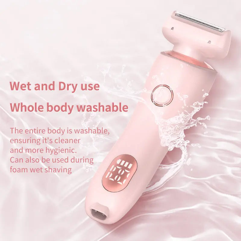 2 In 1 Hair Removal Epilator USB Rechargeable Trimmer Women Body Razor Face Leg Armpit Bikini Hand Pubic Shaver Hair Remover cjdropshipping
