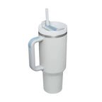 40 Oz Tumbler With Handle Straw Insulated, Stainless Steel Spill Proof Vacuum Coffee Cup Tumbler With Lid Tapered Mug Gifts For Valentine Lover Suitable For Car Gym Office Travel cjdropshipping