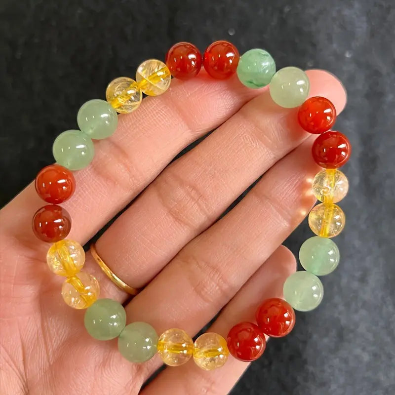 8mm Yellow Beaded Bracelet cjdropshipping