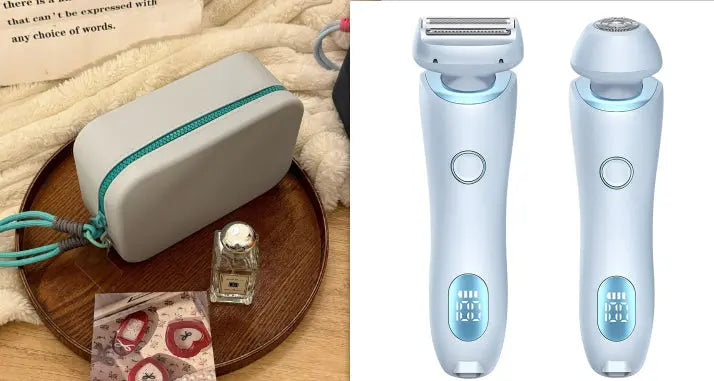 2 In 1 Hair Removal Epilator USB Rechargeable Trimmer Women Body Razor Face Leg Armpit Bikini Hand Pubic Shaver Hair Remover cjdropshipping