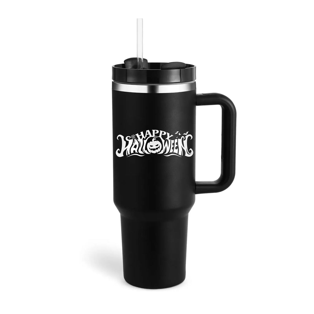40 Oz Tumbler With Handle Straw Insulated, Stainless Steel Spill Proof Vacuum Coffee Cup Tumbler With Lid Tapered Mug Gifts For Valentine Lover Suitable For Car Gym Office Travel cjdropshipping