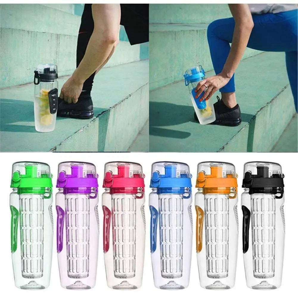 32Oz Fruit Infusing Infuser Water Bottle Water Fruit Bottle BPA Free Plastic Sport Fruit Infuser Water Bottles With Infuser Juice Shaker Drink Bottle Of Water cjdropshipping