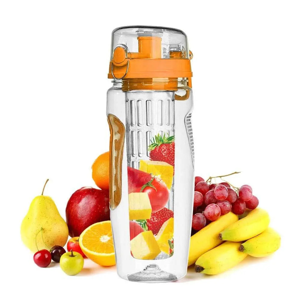 32Oz Fruit Infusing Infuser Water Bottle Water Fruit Bottle BPA Free Plastic Sport Fruit Infuser Water Bottles With Infuser Juice Shaker Drink Bottle Of Water cjdropshipping
