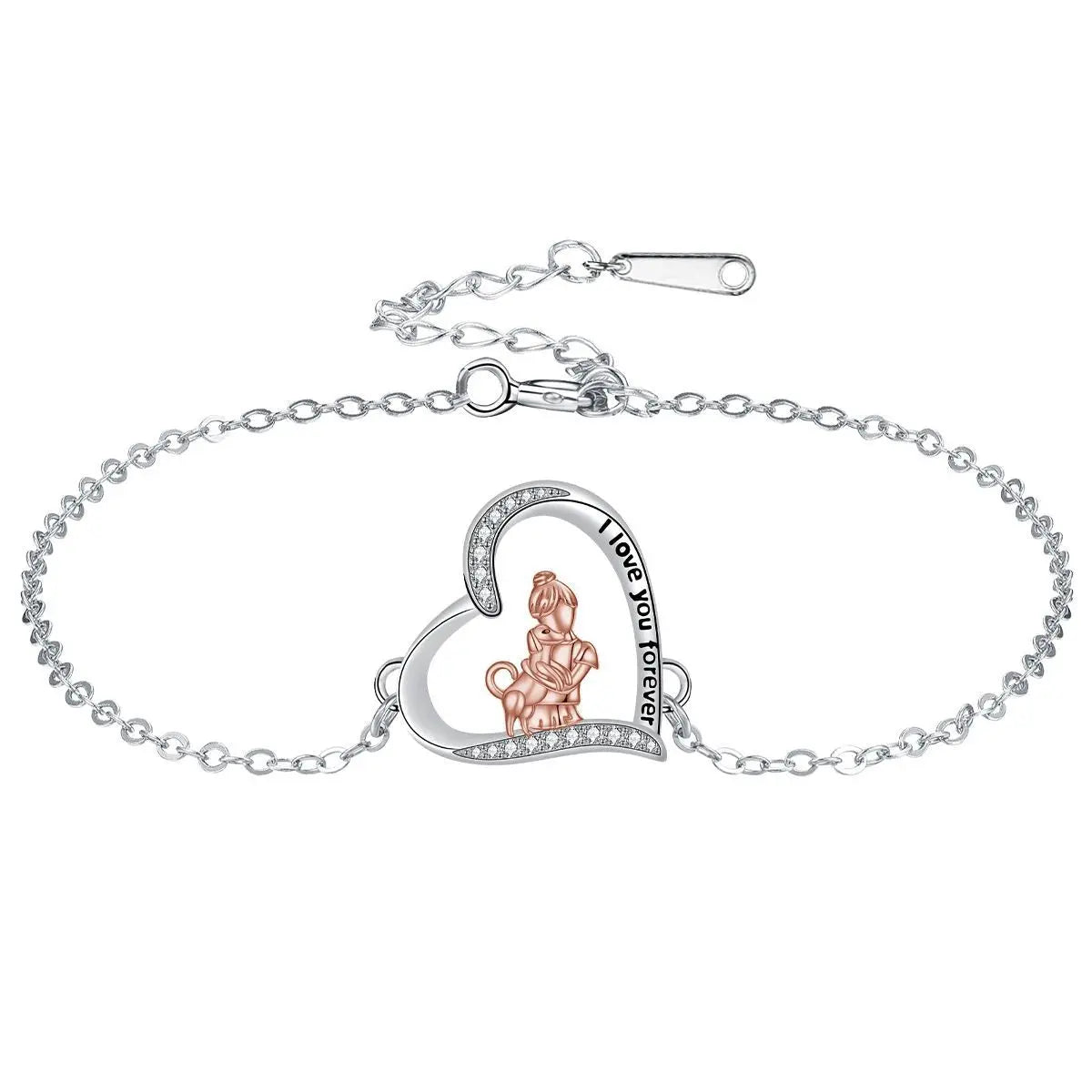 Heart-shaped Ornament Girl's Dog Bracelet cjdropshipping