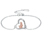 Heart-shaped Ornament Girl's Dog Bracelet cjdropshipping