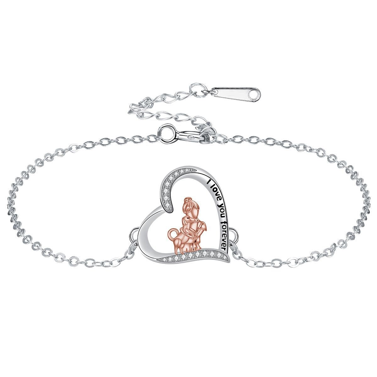 Heart-shaped Ornament Girl's Dog Bracelet
