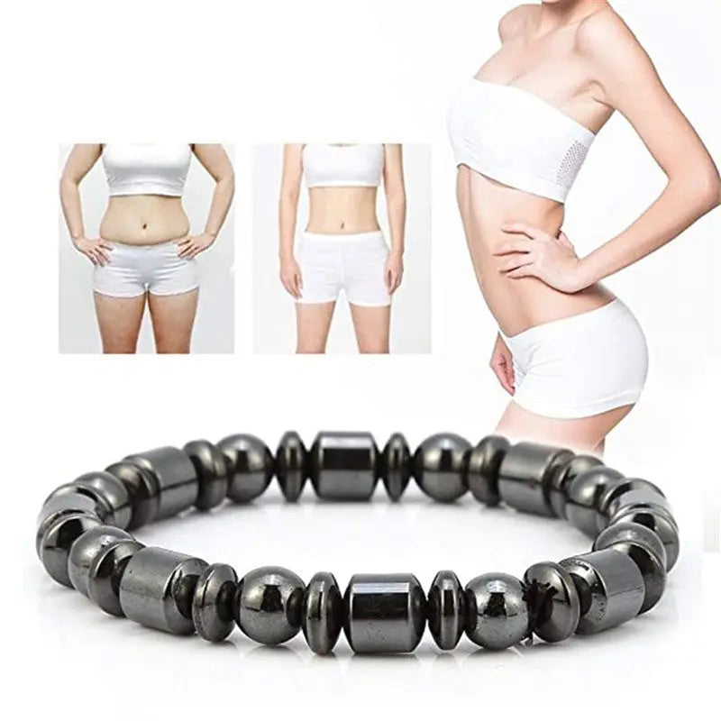 Weight Loss Magnet Bracelets For Women Men Pentagram Stone Magnetic Therapy Bracelets Pain Relief Slimming Health Jewelry cjdropshipping