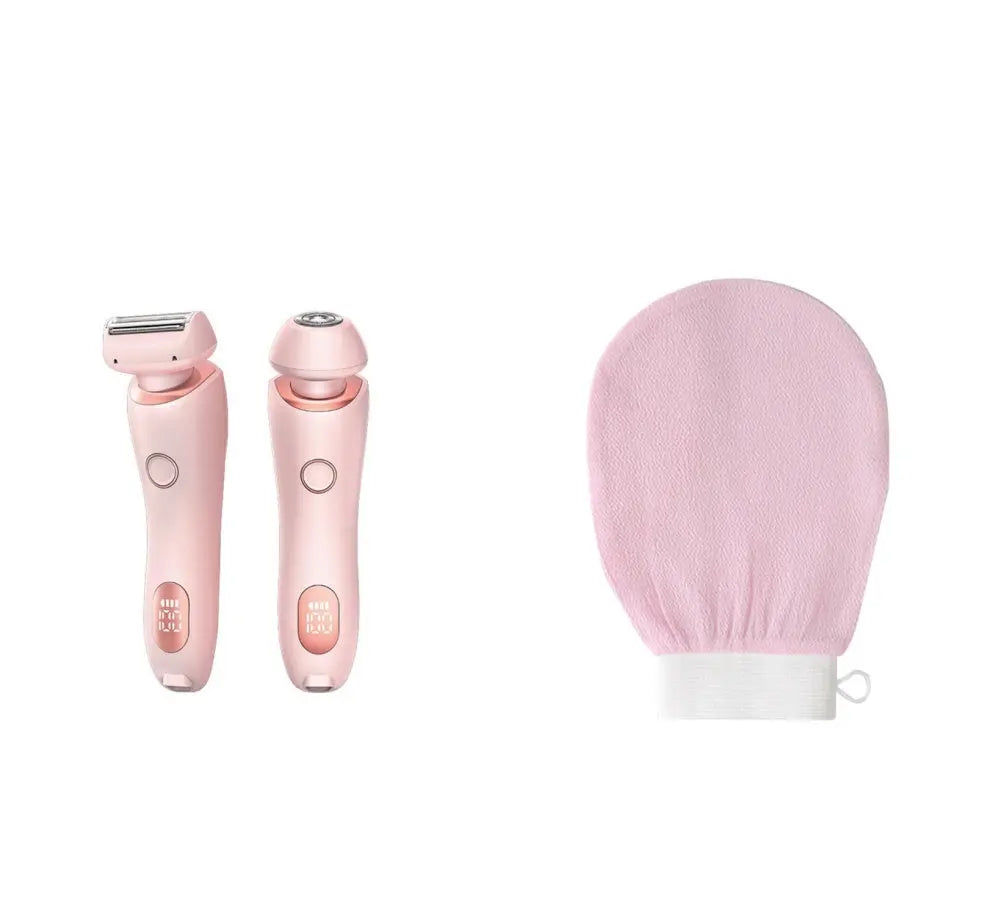 2 In 1 Hair Removal Epilator USB Rechargeable Trimmer Women Body Razor Face Leg Armpit Bikini Hand Pubic Shaver Hair Remover cjdropshipping
