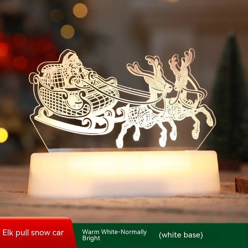 Christmas Decoration 3D Lamp Acrylic LED Night Lights New Year Valentines Day Christmas Kids Gift Christmas Ornaments cjdropshipping