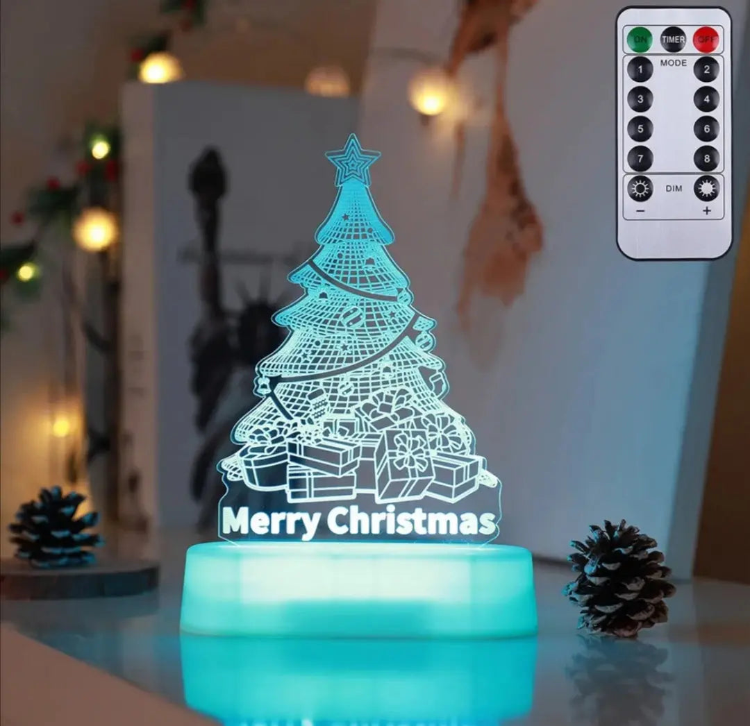 Christmas Decoration 3D Lamp Acrylic LED Night Lights New Year Valentines Day Christmas Kids Gift Christmas Ornaments cjdropshipping