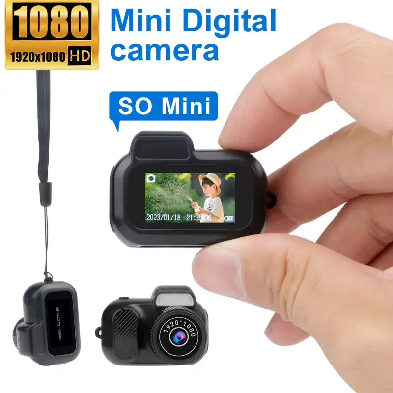 Retro Mini Camera With Screen Indoor Home Outdoor 1080p HD Portable Very Small Camera Video Support Holiday Gifts cjdropshipping