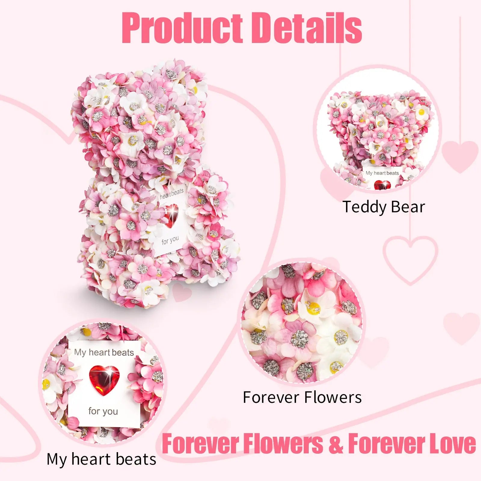 Valentine's Day Artificial Rose Bear Handmade Gift - Grab Online Now