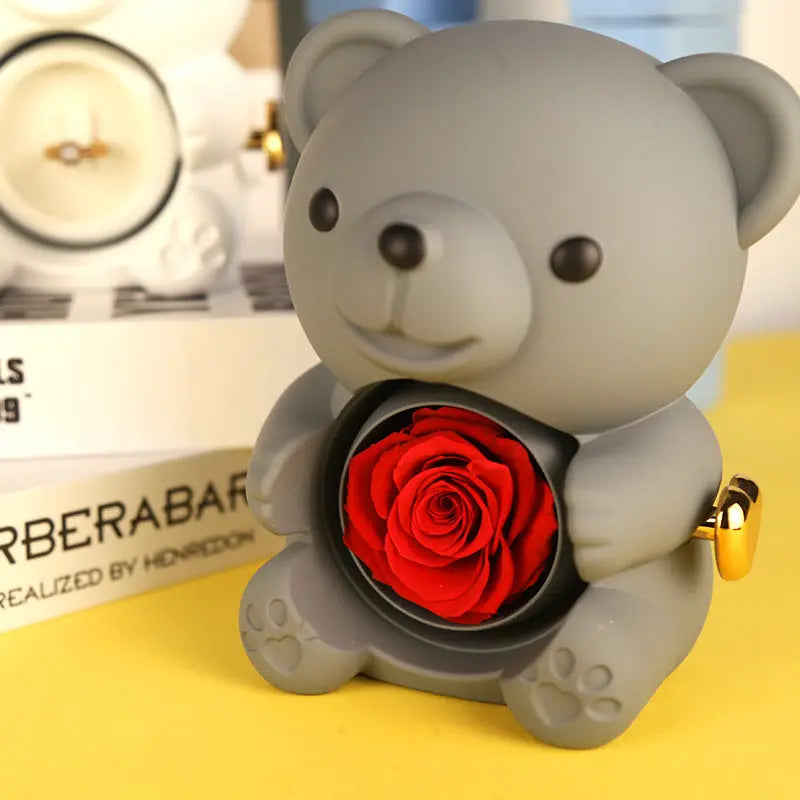 Eternal Rose Teddy Bear Gifts Box With Necklace - Grab Online Now