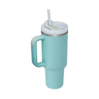 40 Oz Tumbler With Handle Straw Insulated, Stainless Steel Spill Proof Vacuum Coffee Cup Tumbler With Lid Tapered Mug Gifts For Valentine Lover Suitable For Car Gym Office Travel cjdropshipping