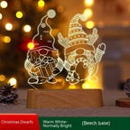 Christmas Decoration 3D Lamp Acrylic LED Night Lights New Year Valentines Day Christmas Kids Gift Christmas Ornaments cjdropshipping