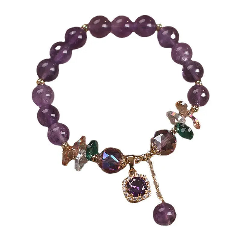 Internet Celebrity Special-interest Design Natural Amethyst Bracelet cjdropshipping