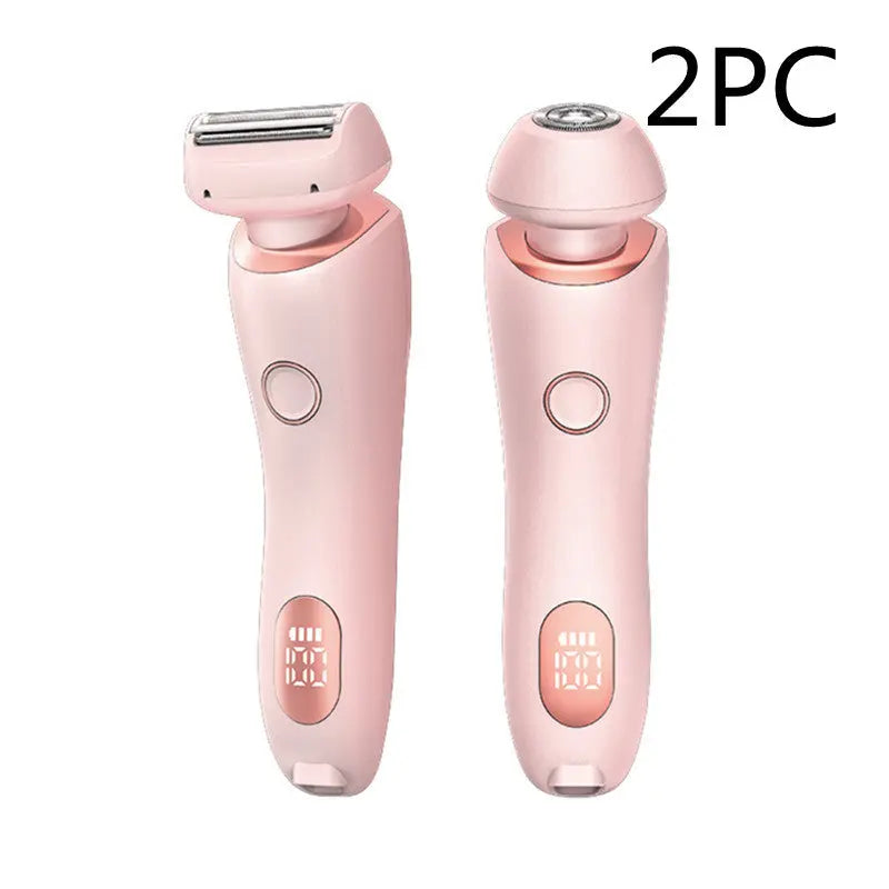 2 In 1 Hair Removal Epilator USB Rechargeable Trimmer Women Body Razor Face Leg Armpit Bikini Hand Pubic Shaver Hair Remover cjdropshipping