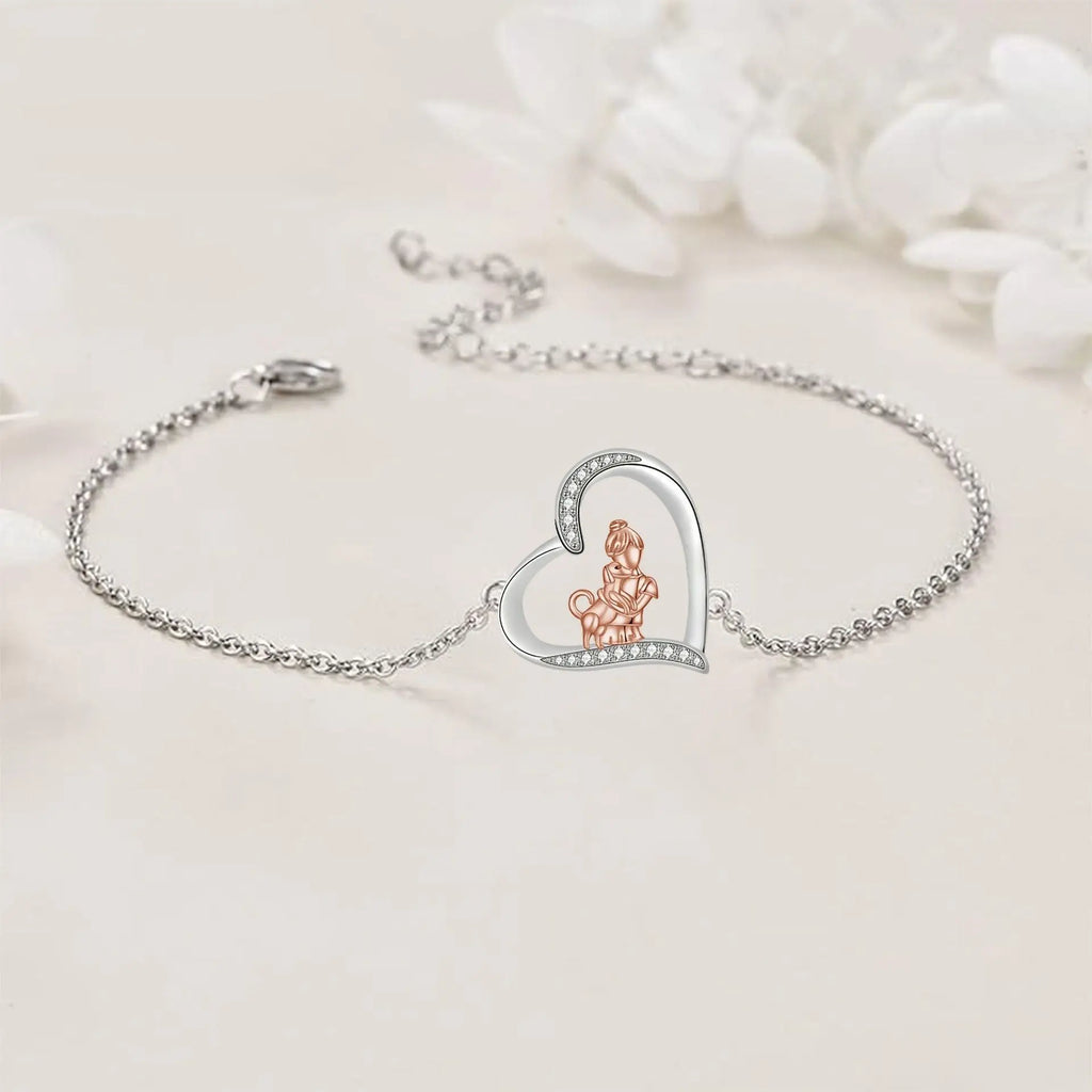 Heart-shaped Ornament Girl's Dog Bracelet cjdropshipping