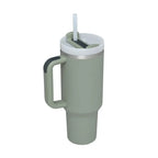 40 Oz Tumbler With Handle Straw Insulated, Stainless Steel Spill Proof Vacuum Coffee Cup Tumbler With Lid Tapered Mug Gifts For Valentine Lover Suitable For Car Gym Office Travel cjdropshipping