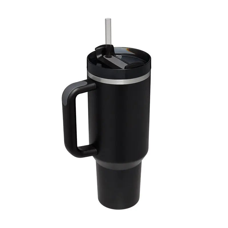 40 Oz Tumbler With Handle Straw Insulated, Stainless Steel Spill Proof Vacuum Coffee Cup Tumbler With Lid Tapered Mug Gifts For Valentine Lover Suitable For Car Gym Office Travel cjdropshipping