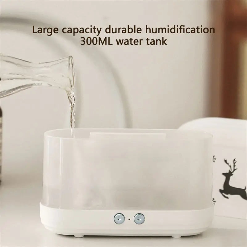 Elk Flame Humidifier Diffuser Mute Household Atmosphere Lamp Christmas Home Decorations cjdropshipping