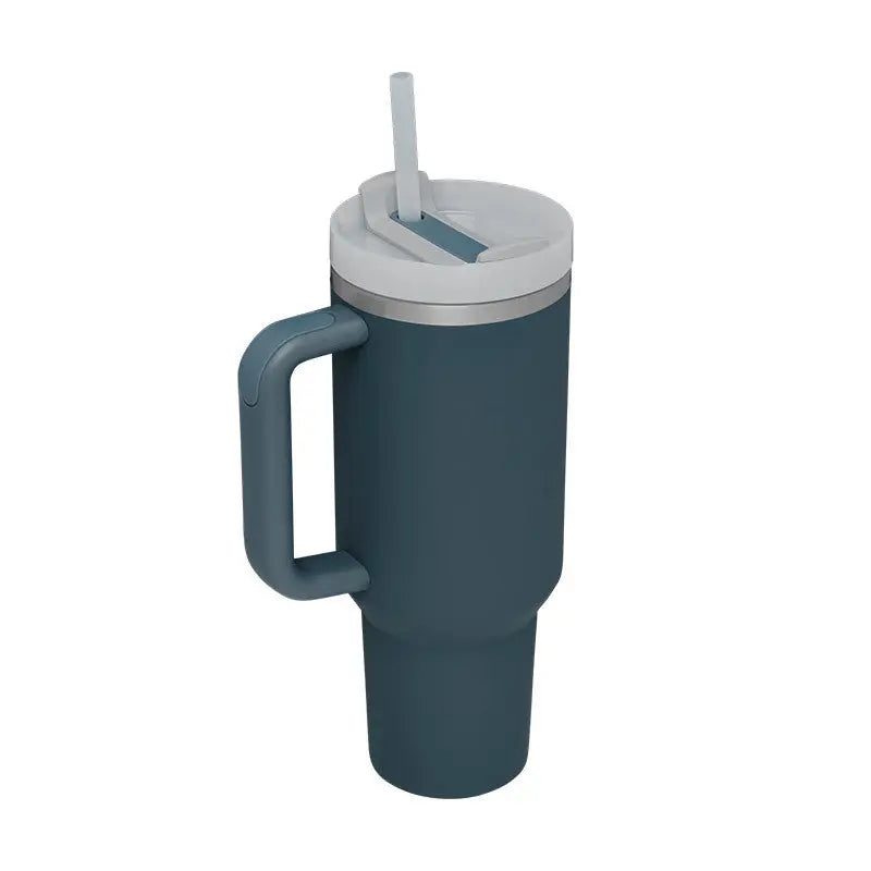 40 Oz Tumbler With Handle Straw Insulated, Stainless Steel Spill Proof Vacuum Coffee Cup Tumbler With Lid Tapered Mug Gifts For Valentine Lover Suitable For Car Gym Office Travel cjdropshipping