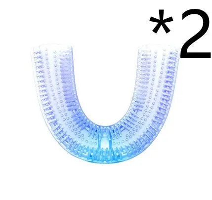 360 Degrees Intelligent Automatic Electric Toothbrush Waterproof U Type Tooth Brush Whitening Blue Light USB Charging cjdropshipping