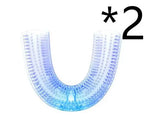360 Degrees Intelligent Automatic Electric Toothbrush Waterproof U Type Tooth Brush Whitening Blue Light USB Charging cjdropshipping